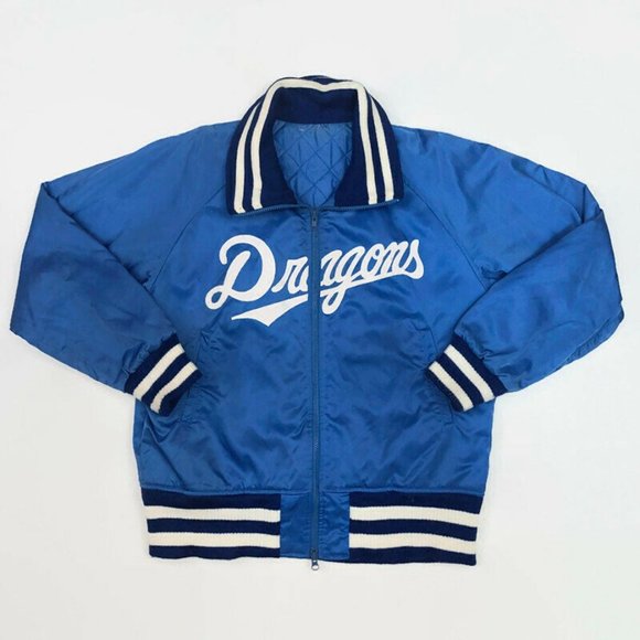 Descente - Chunichi Dragons vintage On-Field Bomber jacket (1986) NPB JAPAN Team - Picture 3 of 15